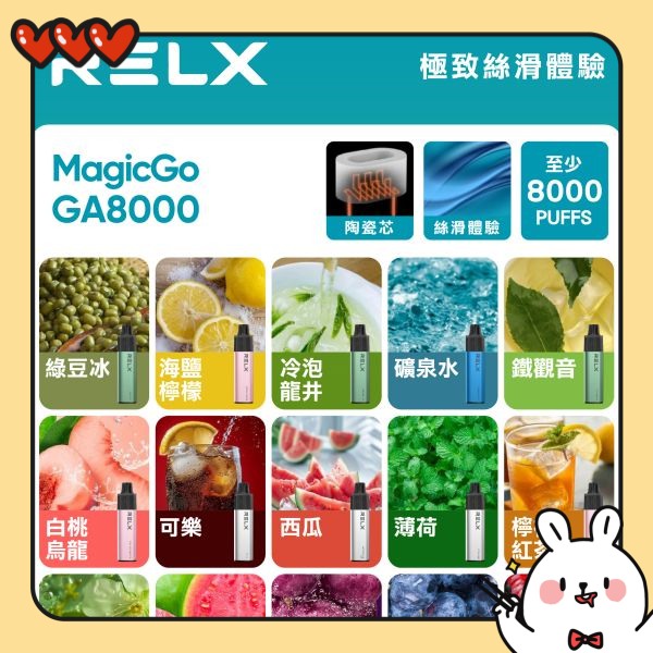 RELX GA 8000口拋棄式電子煙 RELX一次性電子菸 正品現貨  當天可出貨 新日期09/30
